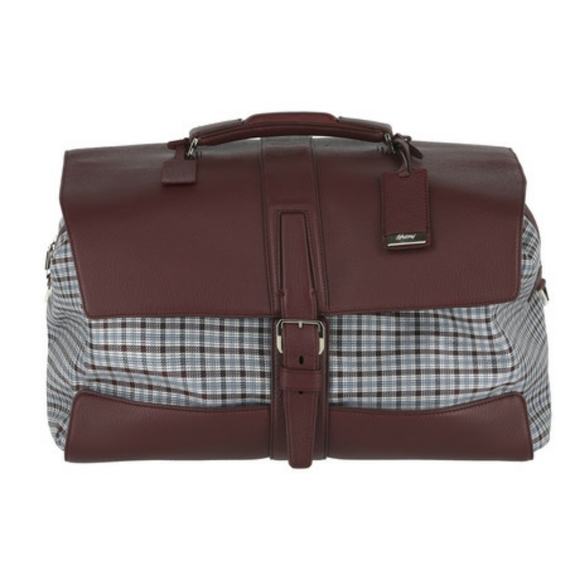 🧳Brioni Leather/Silk Weekender ✈Jet Bag MSRP$5500 - Picture 4 of 8
